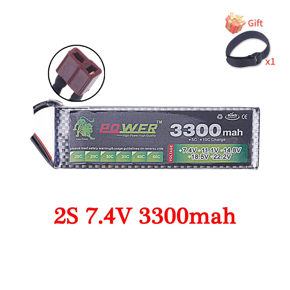 60C Lipo Battery 3300mAh 7.4V  - Rc Helicopter Parts avis et prix