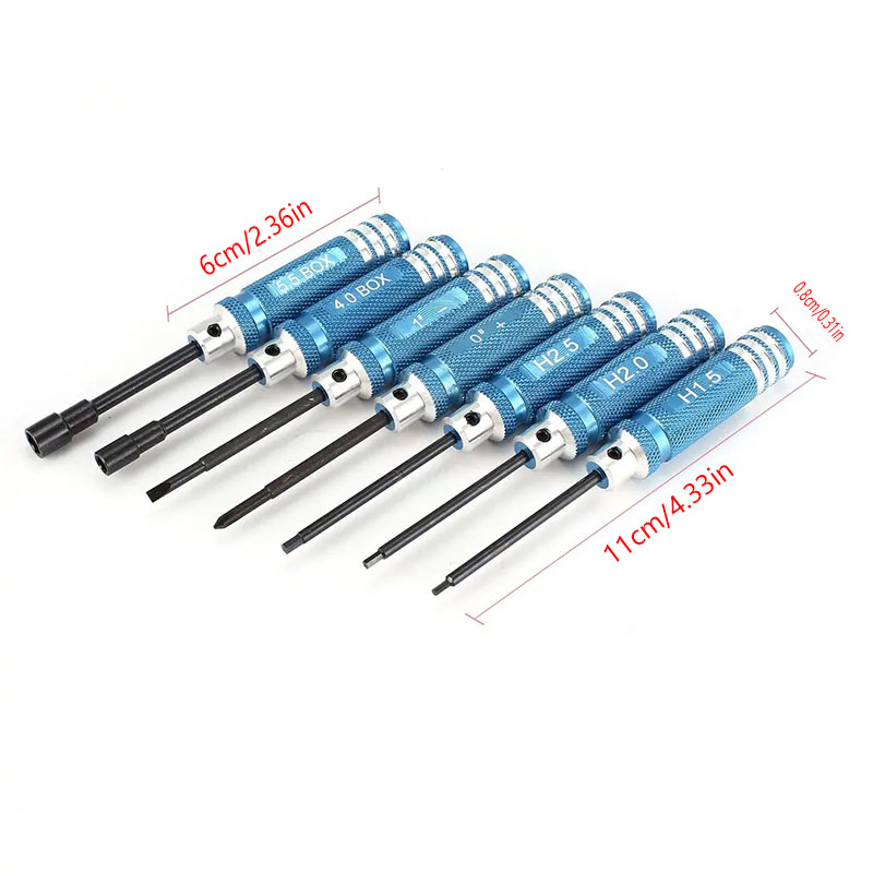 7Pcs 1.5 2.0 2.5mm RC Hex Driv - Rc Helicopter Tool Kit avis et prix