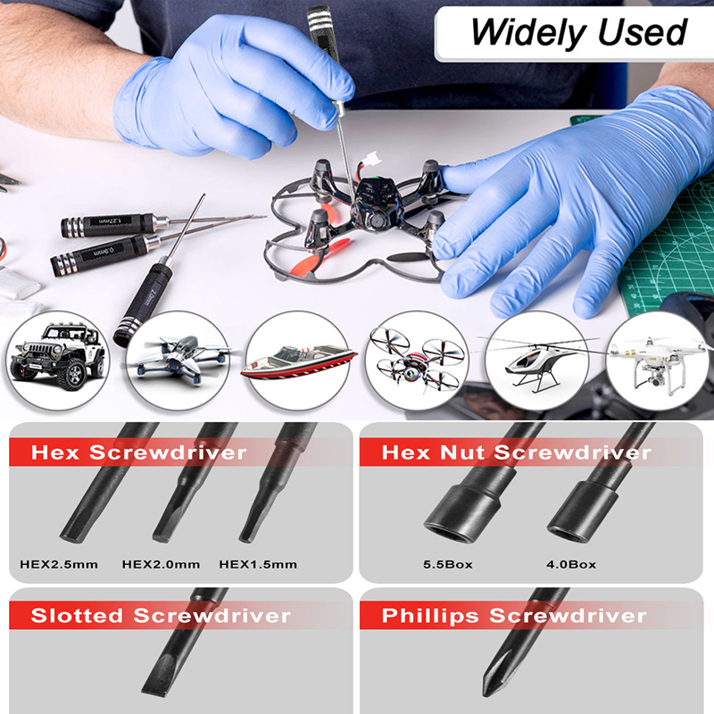 7Pcs 1.5 2.0 2.5mm RC Hex Driv - Rc Helicopter Tool Kit avis et prix