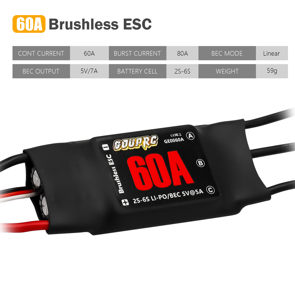 60A Brushless ESC 2-6S Electri - Rc Helicopter Electric avis et prix