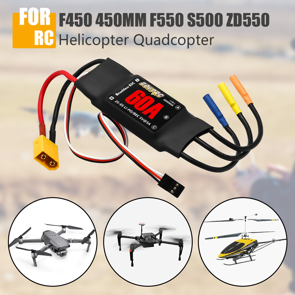 60A Brushless ESC 2-6S Electri - Rc Helicopter Electric avis et prix