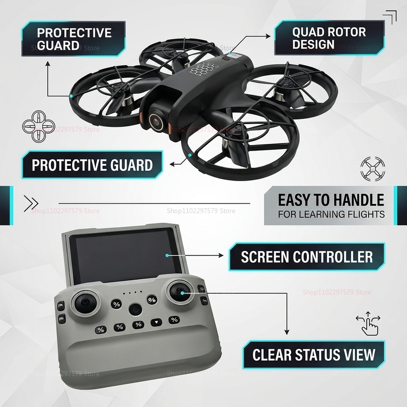 2026 New M5 Mini Drone 8K HD C - Rc Helicopter Gyro avis et prix