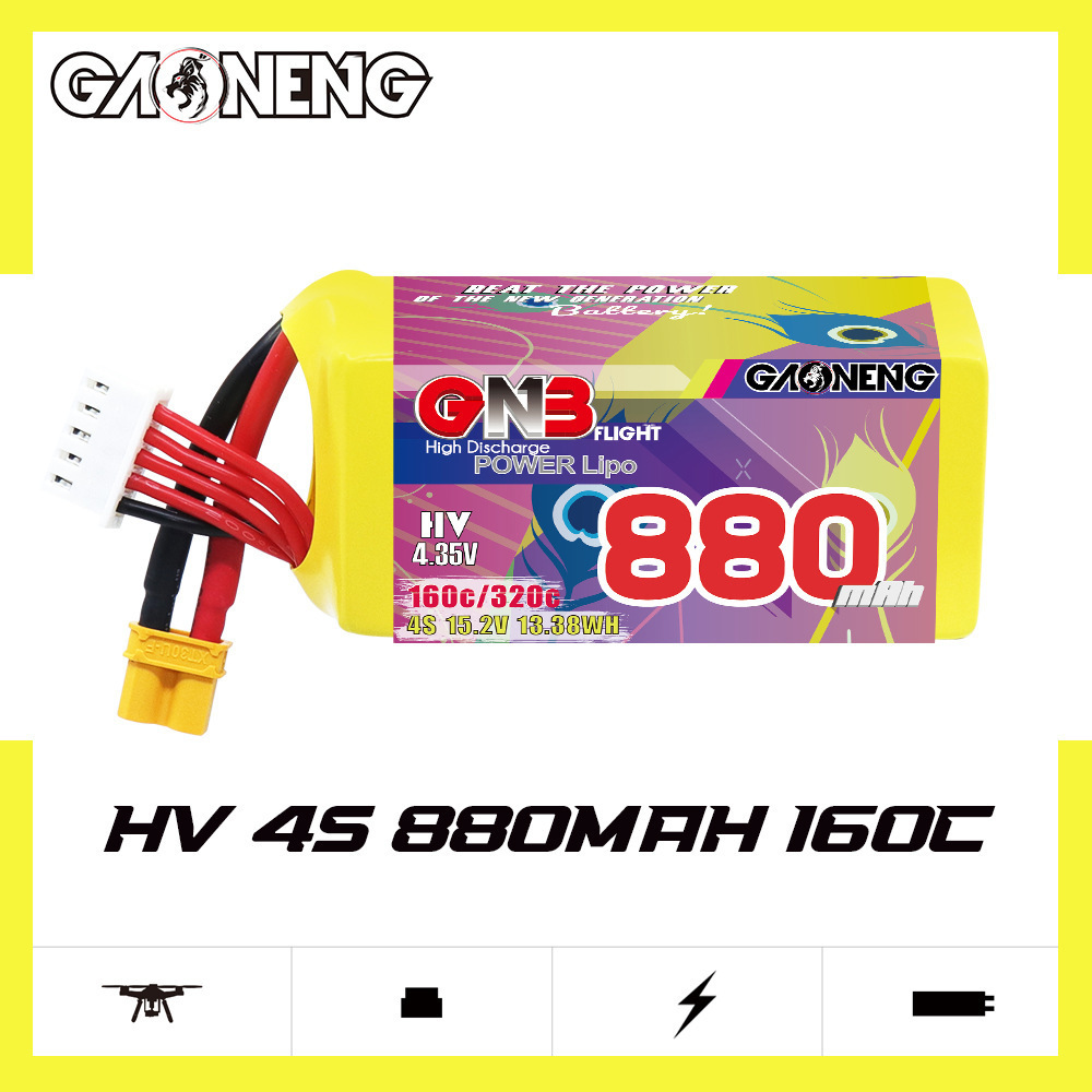 GNB 4S 880mAh 15.2V 160C/320C  - Rc Helicopter Battery avis et prix