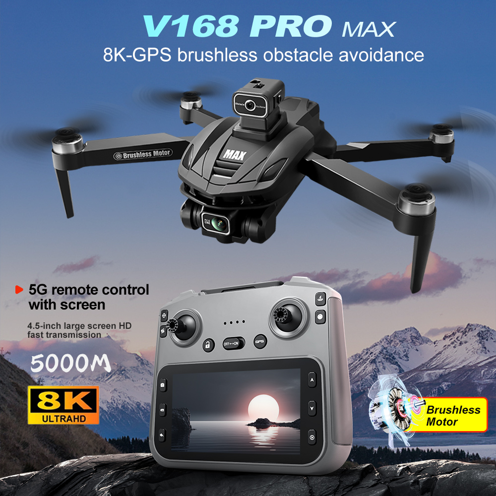 V168 PRO Max GPS Drone 8K Prof - Rc Helicopter Case avis et prix