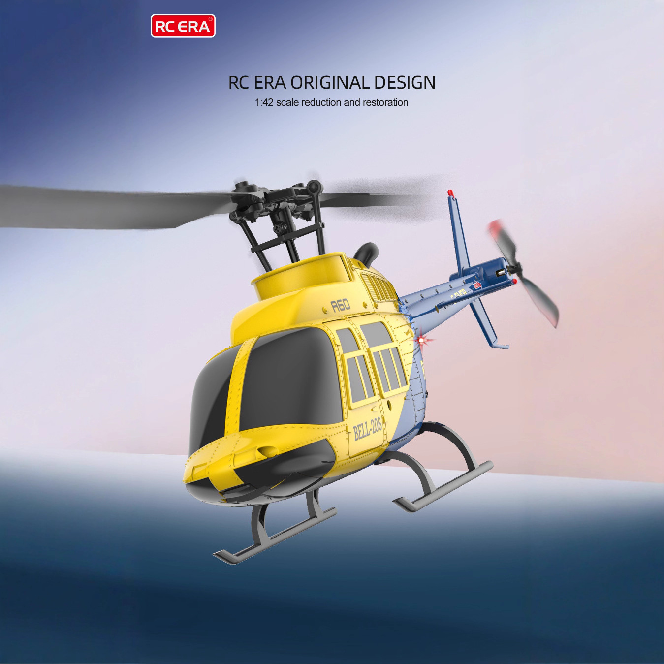 A60 1/42 Scale Bell 206 RC Hel - Rc Helicopter Single Rotor avis et prix