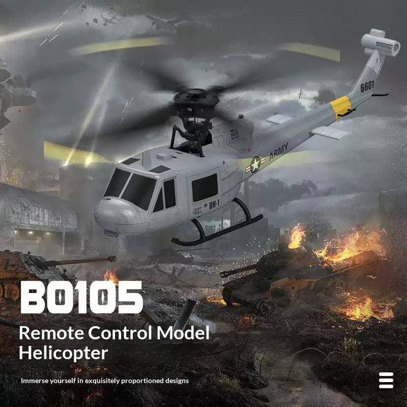 Huey F6601 4CH RC Helicopter - - Rc Helicopter Single Rotor avis et prix