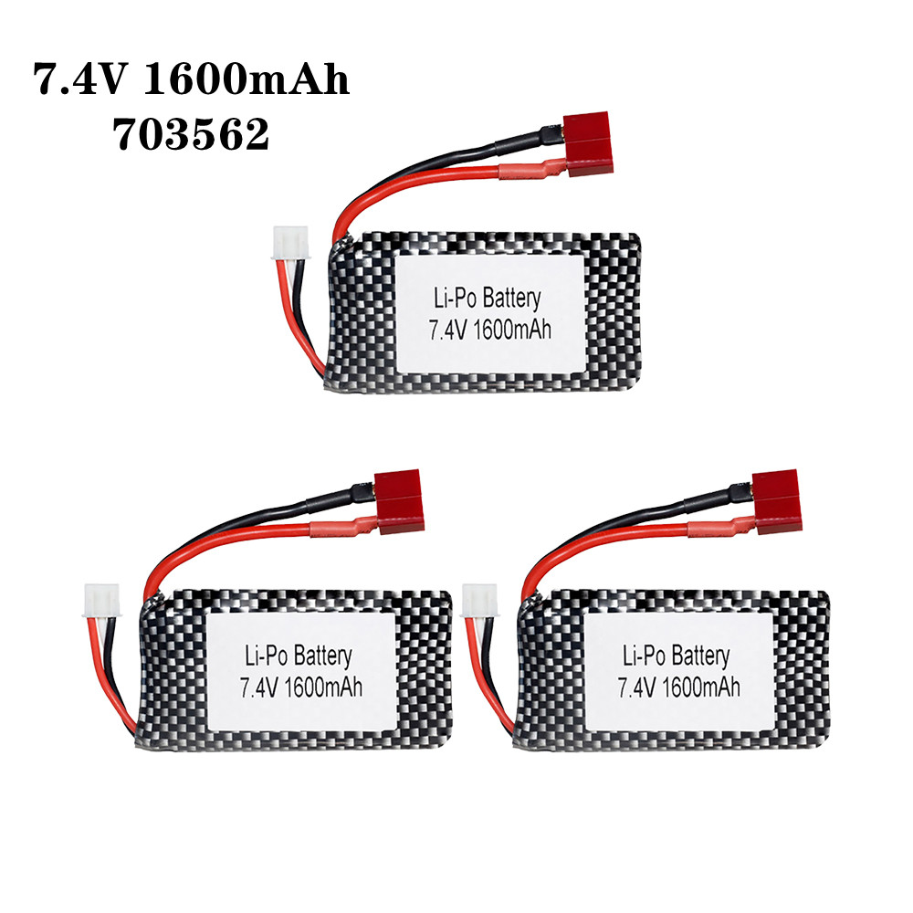 1/2/3pcs/Lot 7.4v 1600mah 7035 - Rc Helicopter Coaxial avis et prix
