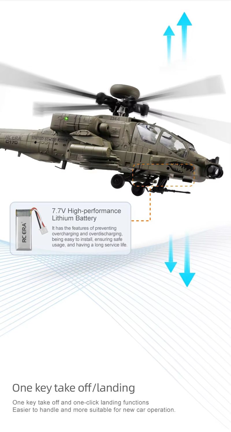New In Stock RC Era Ah-64d Apa - Rc Helicopter Single Rotor avis et prix